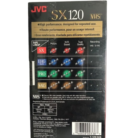 JVC High Performance SX 120 6hrs. VHS tapes - 2 - Picture 4 of 4